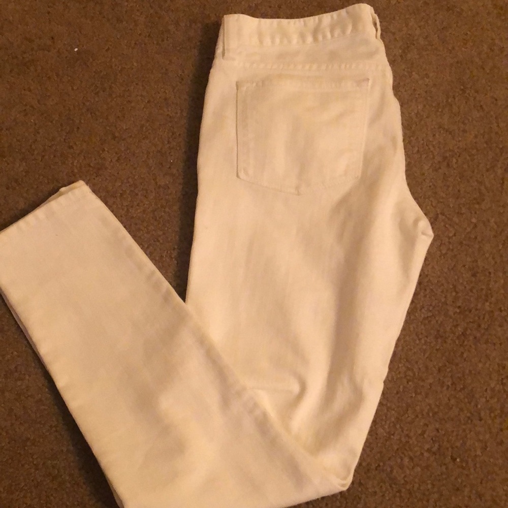 White J.Crew toothpick jeans